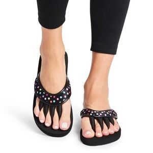 PEDICOUTURE Black Toe Separator Sandals